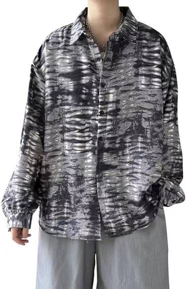 图片[2]-韩版春秋扎染衬衫质量很好
库存在评论区，颜色对比最后一个图
靓仔必备[…-日本亚马逊论坛-海外推广-同舟