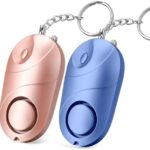 防犯ブザー 防犯アラーム 2個セット 140dB 爆音 LEDライト...-同舟