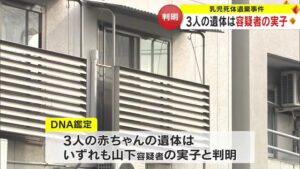 風俗店従業員の女性（35）が赤ちゃん3人の遺体を自宅の押し入れに放置、いずれも女性の実子-同舟
