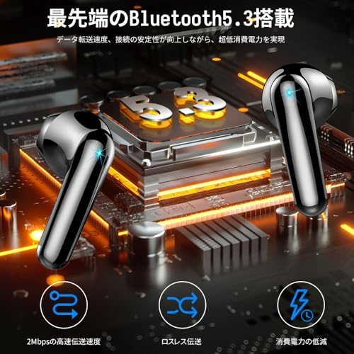 图片[2]-ワイヤレスイヤホン Bluetooth 5.3 最大50時間再生 2…-日本亚马逊论坛-海外推广-同舟