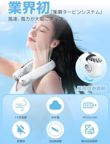 图片[2]-【2024最新 15倍風量】首掛け扇風機 ネックファン 『業界初集噴…-日本亚马逊论坛-海外推广-同舟