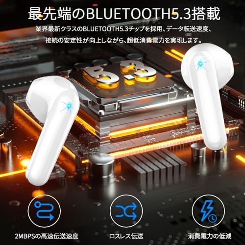 图片[2]-ワイヤレスイヤホン Bluetooth 5.3 最大50時間再生 2…-日本亚马逊论坛-海外推广-同舟