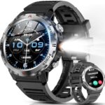 スマートウォッチ【2024改良最新型 軍用規格 懐中電灯】Bluet...-同舟