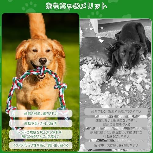 图片[4]-Oziral 犬おもちゃ ロープ 噛むおもちゃ 天然コットン 犬の玩…-日本亚马逊论坛-海外推广-同舟