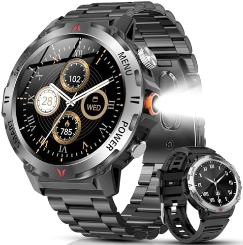 图片[1]-スマートウォッチ【2024改良最新型】2種バンド付き 軍用規格 懐中…-日本亚马逊论坛-海外推广-同舟