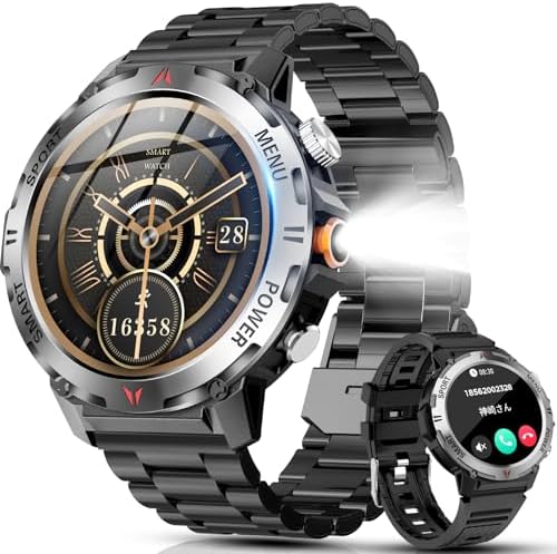 图片[1]-スマートウォッチ【メタル時計ストラップの最新進化 2種バンド付き】軍…-日本亚马逊论坛-海外推广-同舟