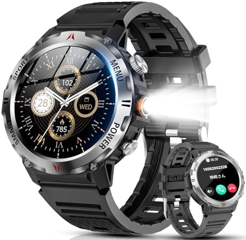 图片[1]-スマートウォッチ【2024冬新登場 軍用規格 懐中電灯】Blueto…-日本亚马逊论坛-海外推广-同舟