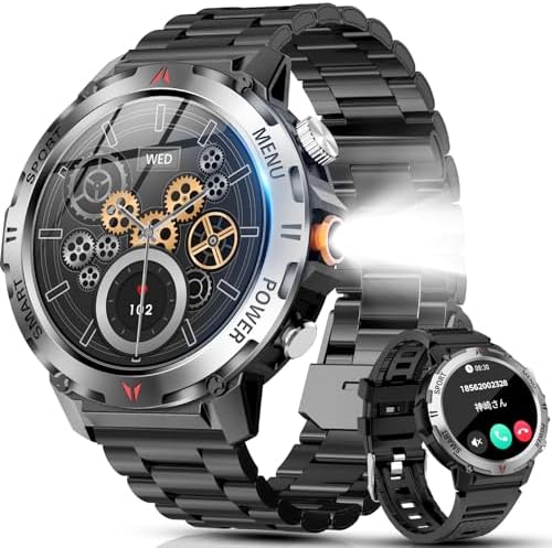 图片[1]-スマートウォッチ【2025新登場 2種バンド付き】軍用規格 懐中電灯…-日本亚马逊论坛-海外推广-同舟