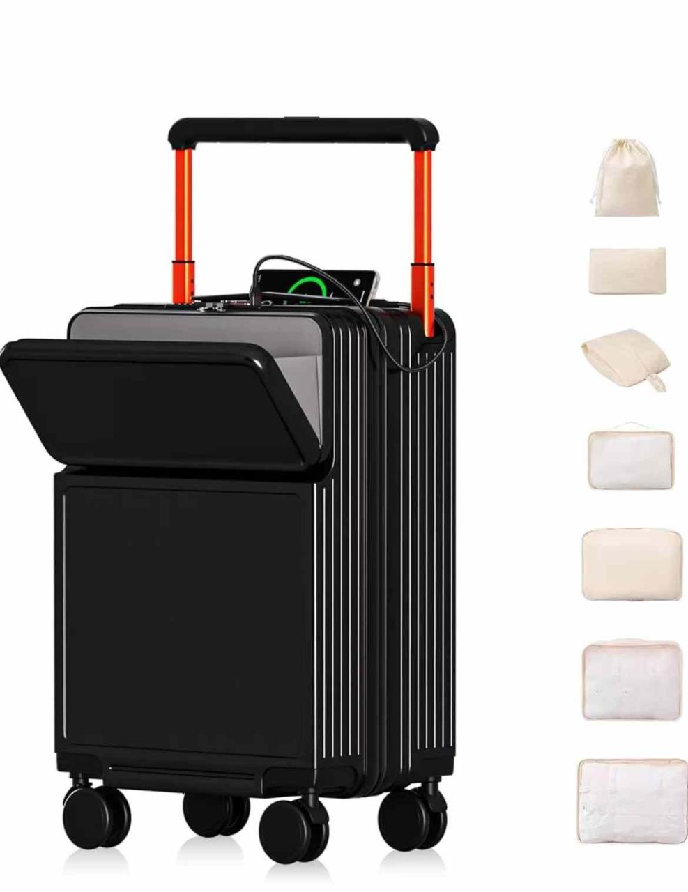 图片[1]-行李箱送七个收纳袋
黑白两色可选-日本亚马逊论坛-海外推广-同舟