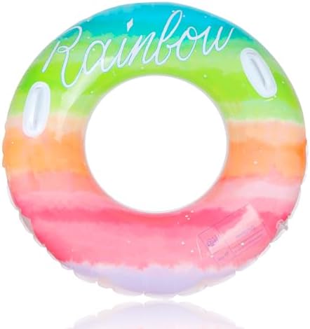 图片[1]-浮き輪 大人 取っ手付きうきわ 虹タイプ Fohil 可愛いフロート…-日本亚马逊论坛-海外推广-同舟