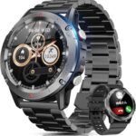 スマートウォッチ【2025新登場 軍用規格】2種バンド付き Blue...-同舟