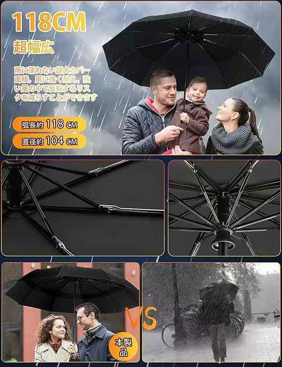 图片[2]-メンズ傘 耐風 ワンタッチ 自動開閉 UVカット 超撥水 超大サイズ …-日本亚马逊论坛-海外推广-同舟