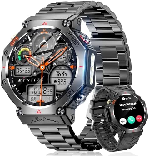 图片[1]-スマートウォッチ【2025年新開発】軍用規格 GPS内蔵 2種バンド…-日本亚马逊论坛-海外推广-同舟