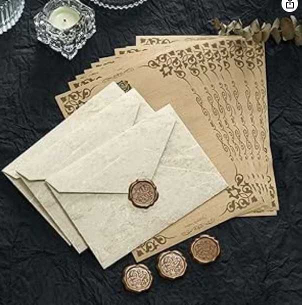 图片[1]-鎏金信封信纸套装 米黄色3个信封+10张牛皮玫瑰信纸+3枚火漆贴
鎏金…-日本亚马逊论坛-海外推广-同舟