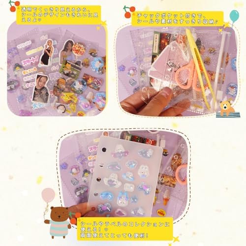 图片[3]-PAEUKUON シール帳 透明 M5サイズ 【バインダー×1個+リ…-日本亚马逊论坛-海外推广-同舟