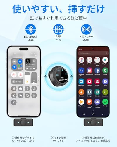 图片[2]-ピンマイク ワイヤレス 【高感度・高機能・業界新型】 iPhone/…-日本亚马逊论坛-海外推广-同舟