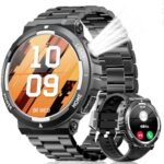 スマートウォッチ 大画面【2025改良新型 2種バンド付き 腕の懐中...-同舟