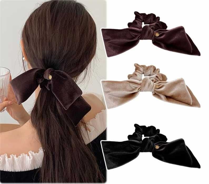 图片[1]-蝴蝶结发绳 三色(咖啡色＋银色＋黑色)
17元包邮-日本亚马逊论坛-海外推广-同舟