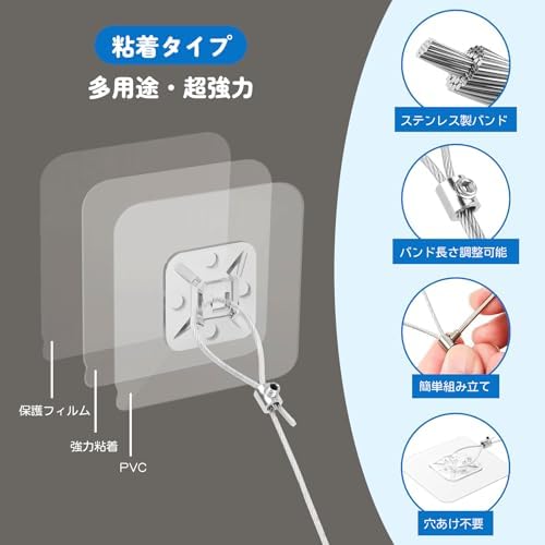图片[3]-テレビ転倒防止ワイヤー 2本セット テレビ 家具用 耐震固定 落下防…-日本亚马逊论坛-海外推广-同舟