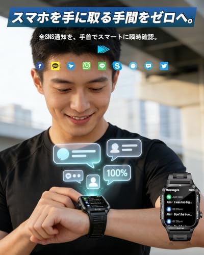 图片[4]-スマートウォッチ Bluetooth通話 3ATM防水 LINE通知…-日本亚马逊论坛-海外推广-同舟